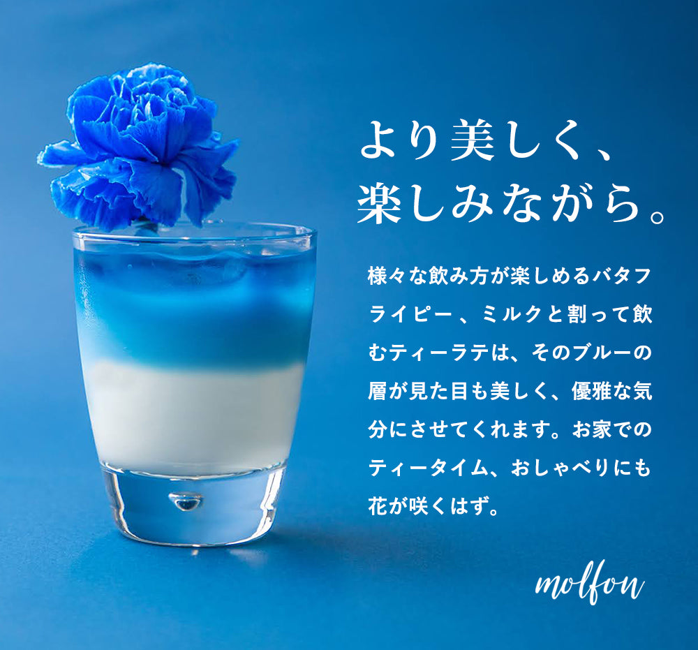 バタフライピーティーバッグ 8包入butterfly pea | バタフライピー専門ブランドmolfon 公式通販サイト